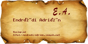Endrédi Adrián névjegykártya